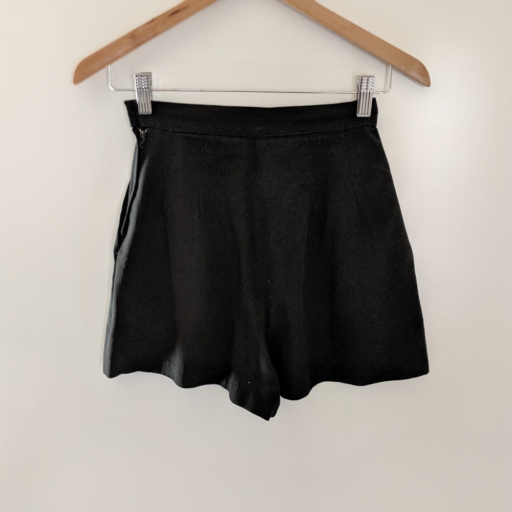 Warehouse High Waisted Dress Shorts Black - Picture 5 of 5